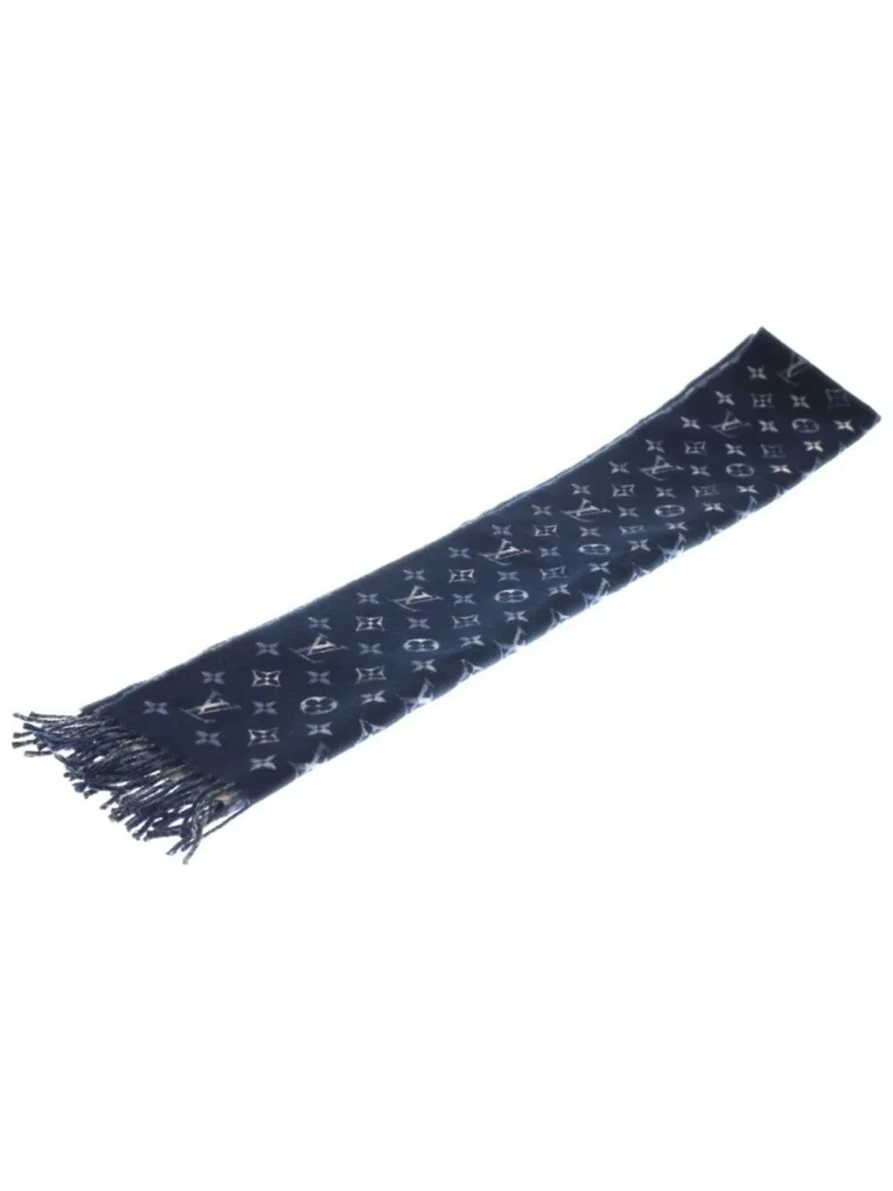 Louis Vuitton Monogram Gradient Ta Tan Scarf Shawl Navy